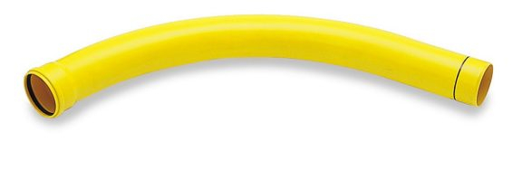 PVC-U OPTO kaablikaitse põlv 110, nurgaga 90°, pikkus 1000mm, kollane