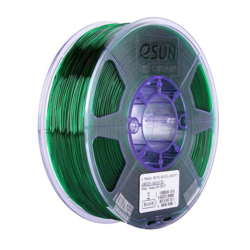 eSun PETG 1.75mm 1kg Green – roheline läbipaistev